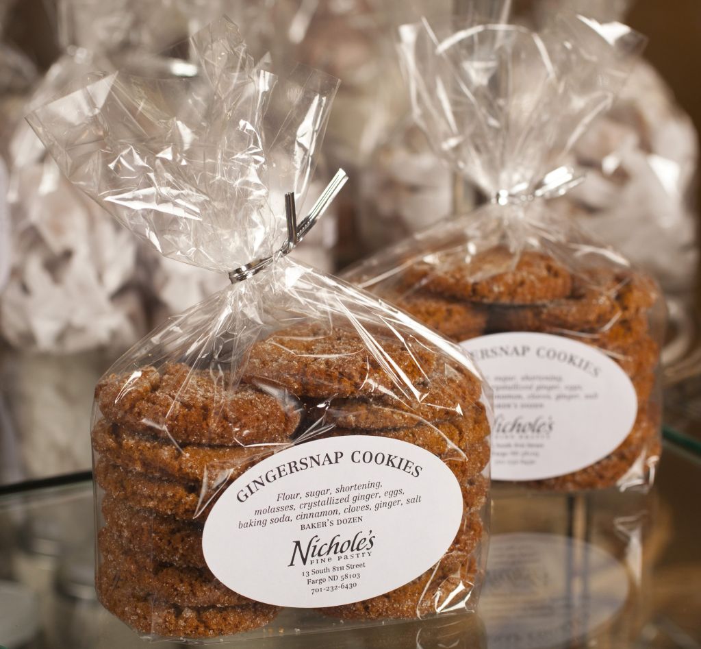 Bags of Gingersnap Cookies at Nichole's Fine Pastry, Fargo, ND