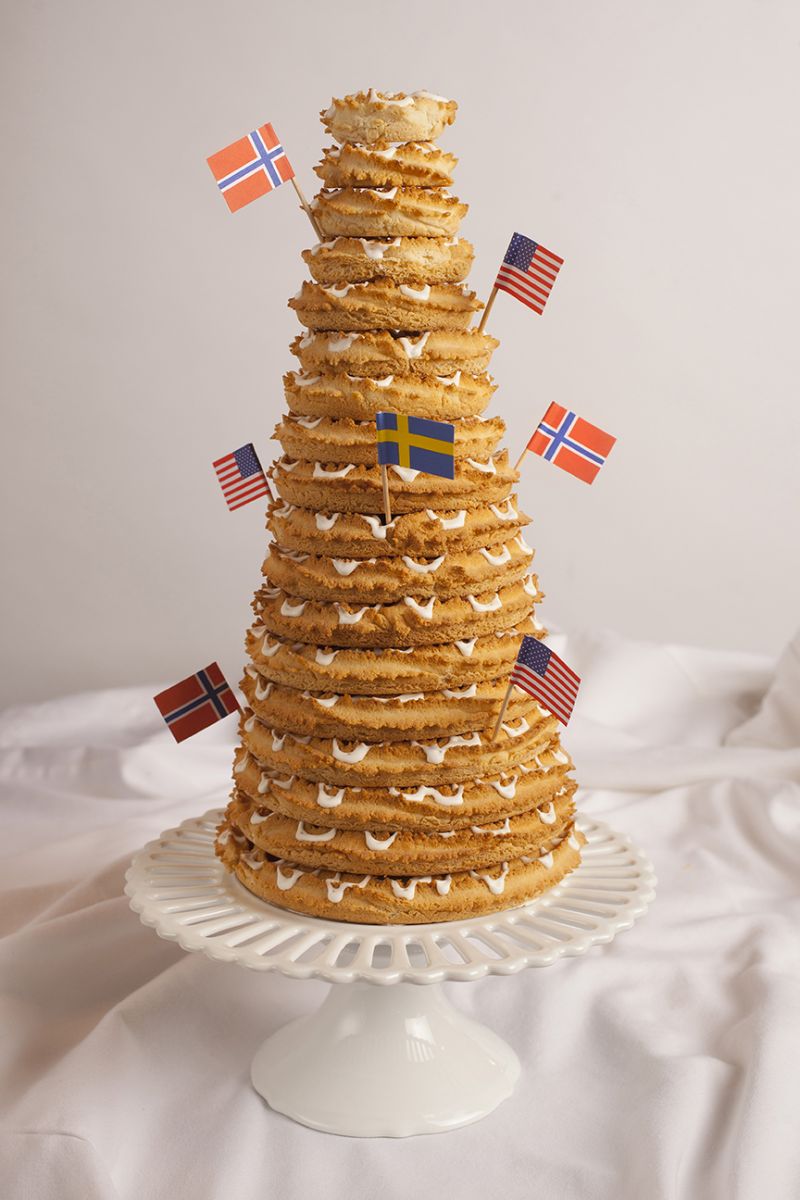 Kransekake Former Norwegian Wedding Cake Swedish Wreath Cake Vintage Cake  Former Complete 18 Rings Made in Norway -  Sweden