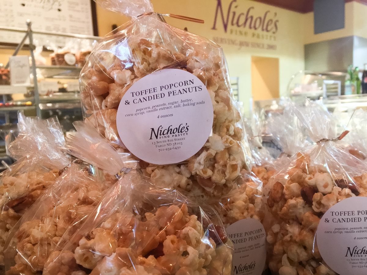 Toffee Popcorn with Candied Peanuts at Nichole's Fine Pastry, Fargo, ND