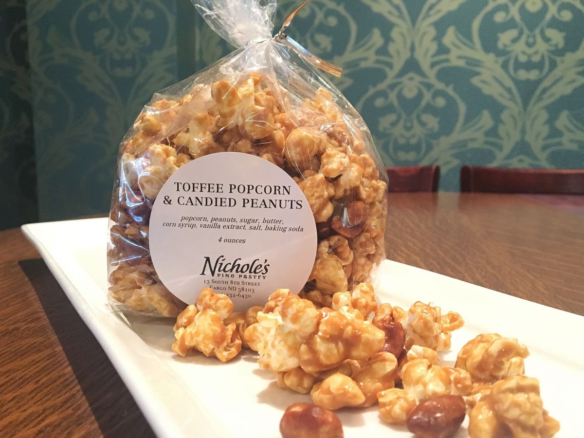 Toffee Popcorn with Candied Peanuts at Nichole's Fine Pastry, Fargo, ND