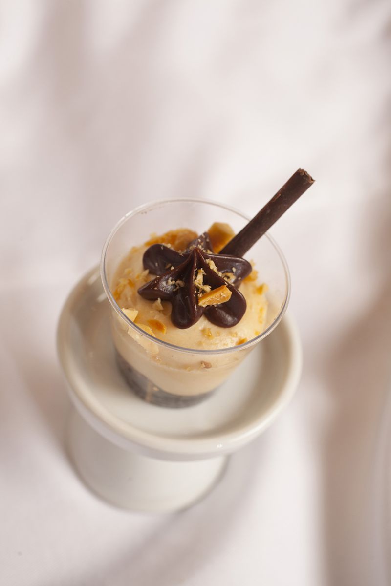 Petite Chocolate Peanut Butter Mousse Cup at Nichole's Fine Pastry, Fargo, ND