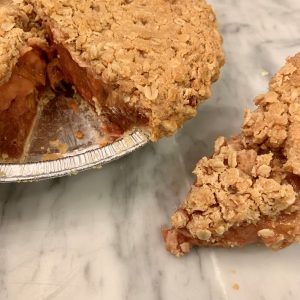 Strawberry Rhubarb Streusel Pie