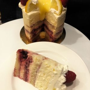 Raspberry Lemon Mousse Cake