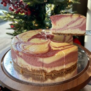 Strawberry Swirl Cheesecake